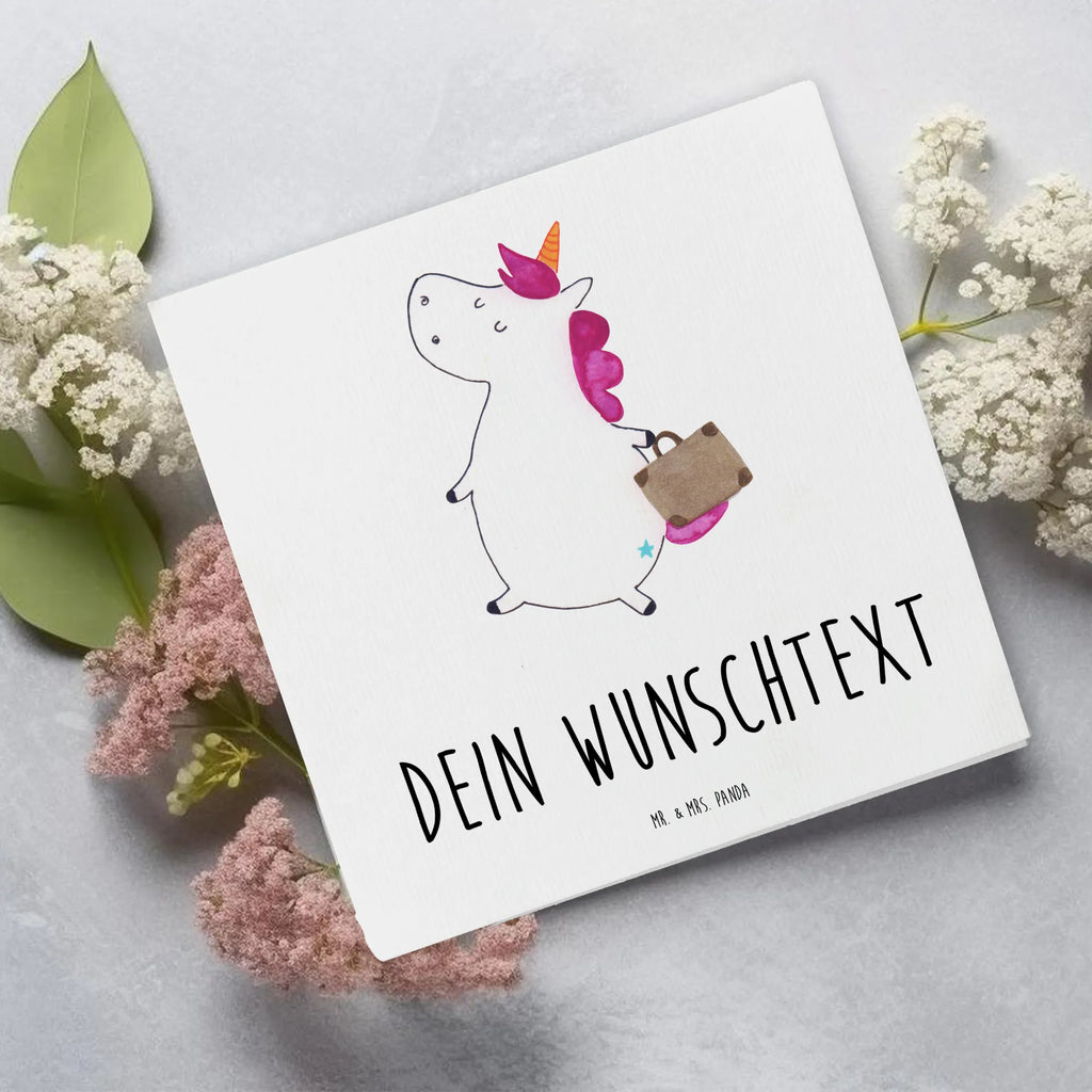 Personalisierte Deluxe Karte Einhorn Koffer Personalisierte Grußkarte, Personalisiertere Klappkarte, Personalisierte Einladungskarte, Personalisierte Glückwunschkarte, Personalisierte Hochzeitskarte, Personalisierte Geburtstagskarte, Grußkarte mit Namen, Grußkarte selber drucken, Grußkarte selbst gestalten, Grußkarte mit persönlichen Nachrichten, Grußkarte als Geldgeschenk, Grußkarten personalisiert, Personalisierte Karte, Einhorn, Einhörner, Einhorn Deko, Pegasus, Unicorn, unicorn, Koffer, Verreisen, Reise, Gepäck, Abenteuer, Erwachsen, Kind, albern, Spaß, lustig, witzig