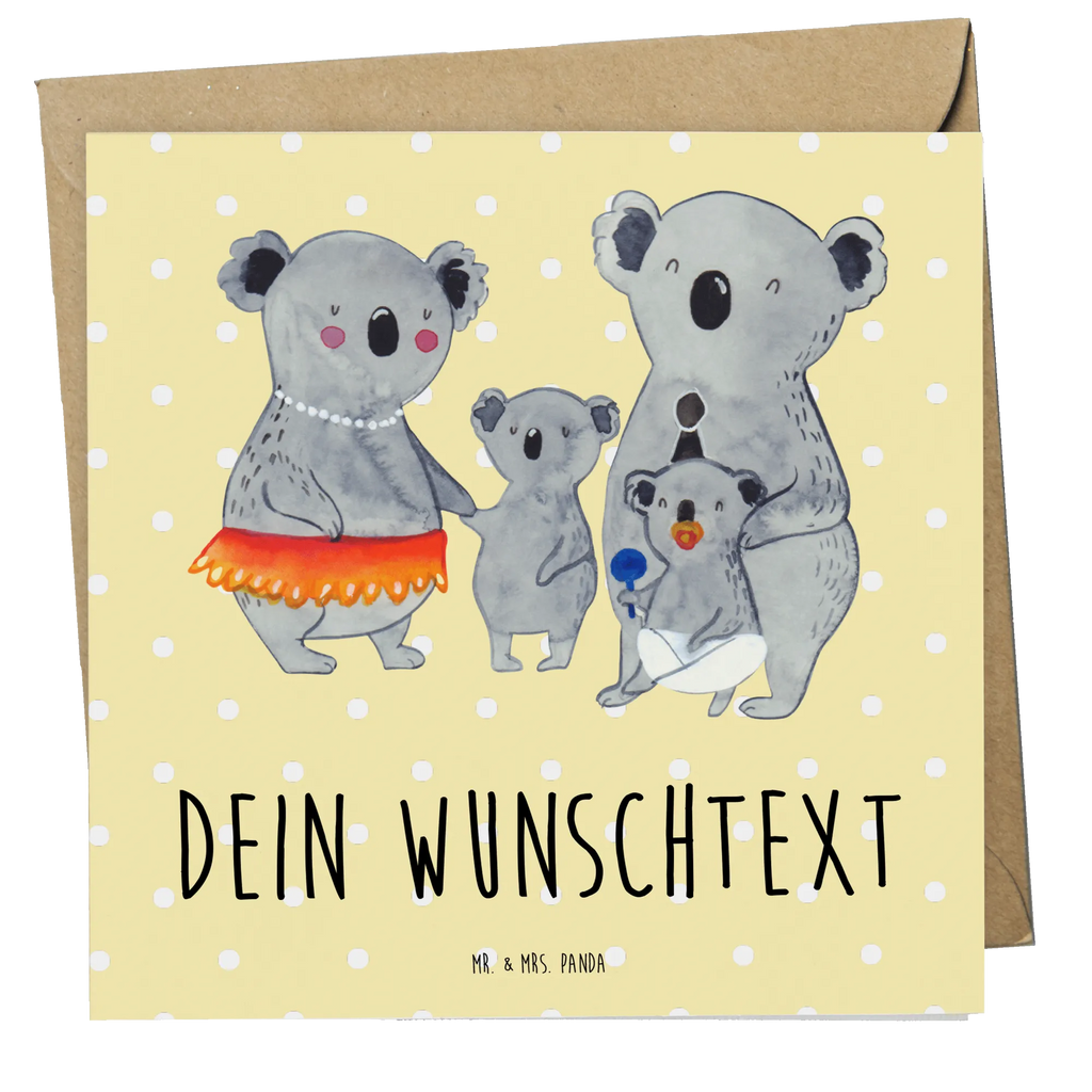 Personalisierte Deluxe Karte Koala Familie Personalisierte Grußkarte, Personalisiertere Klappkarte, Personalisierte Einladungskarte, Personalisierte Glückwunschkarte, Personalisierte Hochzeitskarte, Personalisierte Geburtstagskarte, Grußkarte mit Namen, Grußkarte selber drucken, Grußkarte selbst gestalten, Grußkarte mit persönlichen Nachrichten, Grußkarte als Geldgeschenk, Grußkarten personalisiert, Personalisierte Karte, Familie, Vatertag, Muttertag, Bruder, Schwester, Mama, Papa, Oma, Opa, Koala, Koalas, Family, Kinder, Geschwister, Familienleben