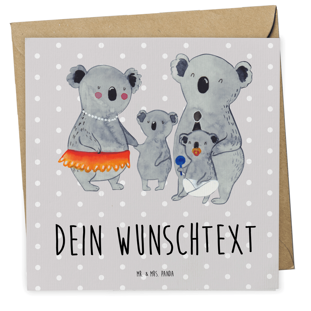 Personalisierte Deluxe Karte Koala Familie Personalisierte Grußkarte, Personalisiertere Klappkarte, Personalisierte Einladungskarte, Personalisierte Glückwunschkarte, Personalisierte Hochzeitskarte, Personalisierte Geburtstagskarte, Grußkarte mit Namen, Grußkarte selber drucken, Grußkarte selbst gestalten, Grußkarte mit persönlichen Nachrichten, Grußkarte als Geldgeschenk, Grußkarten personalisiert, Personalisierte Karte, Familie, Vatertag, Muttertag, Bruder, Schwester, Mama, Papa, Oma, Opa, Koala, Koalas, Family, Kinder, Geschwister, Familienleben