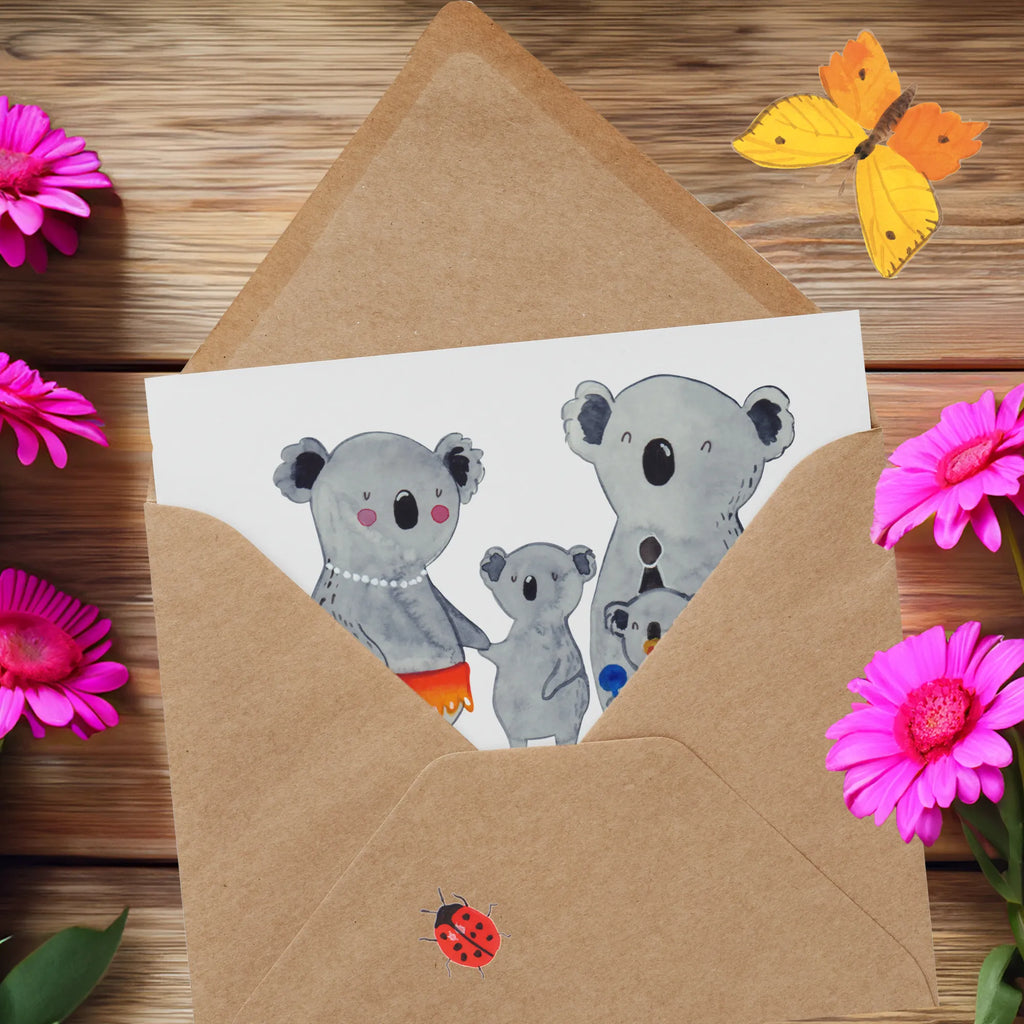 Personalisierte Deluxe Karte Koala Familie Personalisierte Grußkarte, Personalisiertere Klappkarte, Personalisierte Einladungskarte, Personalisierte Glückwunschkarte, Personalisierte Hochzeitskarte, Personalisierte Geburtstagskarte, Grußkarte mit Namen, Grußkarte selber drucken, Grußkarte selbst gestalten, Grußkarte mit persönlichen Nachrichten, Grußkarte als Geldgeschenk, Grußkarten personalisiert, Personalisierte Karte, Familie, Vatertag, Muttertag, Bruder, Schwester, Mama, Papa, Oma, Opa, Koala, Koalas, Family, Kinder, Geschwister, Familienleben