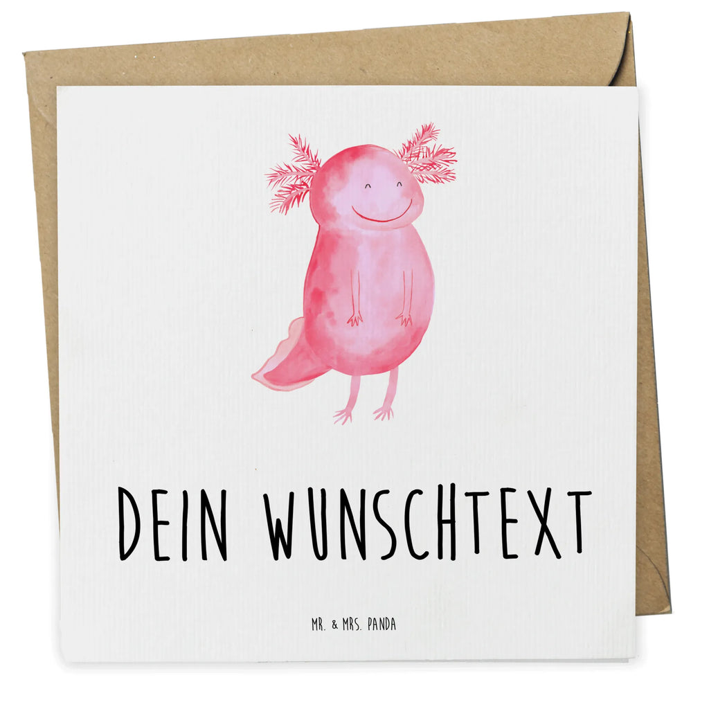 Personalisierte Deluxe Karte Axolotl Glücklich Personalisierte Grußkarte, Personalisiertere Klappkarte, Personalisierte Einladungskarte, Personalisierte Glückwunschkarte, Personalisierte Hochzeitskarte, Personalisierte Geburtstagskarte, Grußkarte mit Namen, Grußkarte selber drucken, Grußkarte selbst gestalten, Grußkarte mit persönlichen Nachrichten, Grußkarte als Geldgeschenk, Grußkarten personalisiert, Personalisierte Karte, Axolotl, Molch, Axolot, Schwanzlurch, Lurch, Lurche, Motivation, gute Laune