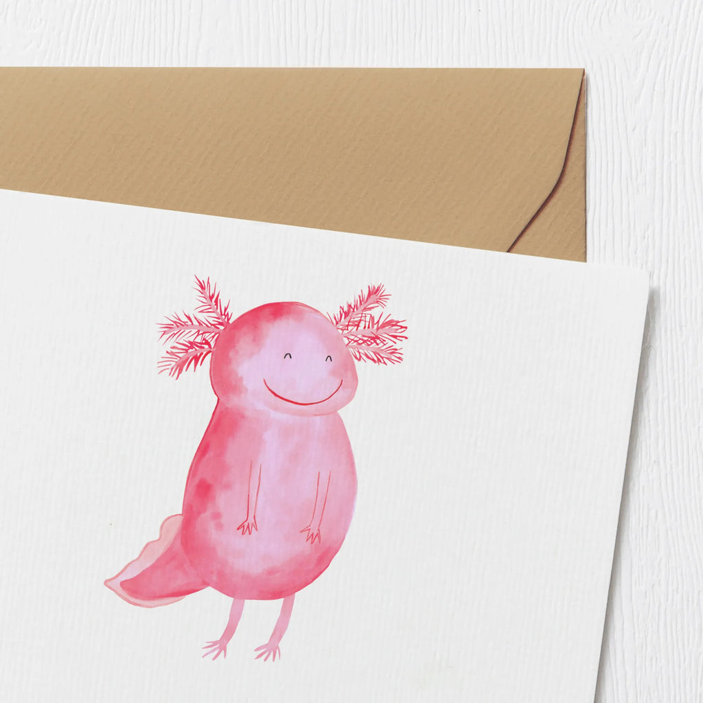 Personalisierte Deluxe Karte Axolotl Glücklich Personalisierte Grußkarte, Personalisiertere Klappkarte, Personalisierte Einladungskarte, Personalisierte Glückwunschkarte, Personalisierte Hochzeitskarte, Personalisierte Geburtstagskarte, Grußkarte mit Namen, Grußkarte selber drucken, Grußkarte selbst gestalten, Grußkarte mit persönlichen Nachrichten, Grußkarte als Geldgeschenk, Grußkarten personalisiert, Personalisierte Karte, Axolotl, Molch, Axolot, Schwanzlurch, Lurch, Lurche, Motivation, gute Laune