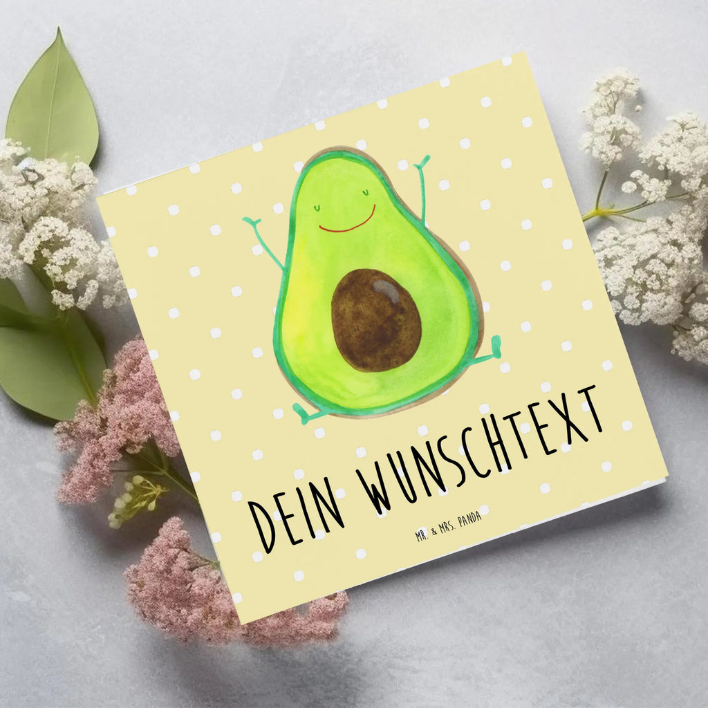 Personalisierte Deluxe Karte Avocado Glücklich Personalisierte Grußkarte, Personalisiertere Klappkarte, Personalisierte Einladungskarte, Personalisierte Glückwunschkarte, Personalisierte Hochzeitskarte, Personalisierte Geburtstagskarte, Grußkarte mit Namen, Grußkarte selber drucken, Grußkarte selbst gestalten, Grußkarte mit persönlichen Nachrichten, Grußkarte als Geldgeschenk, Grußkarten personalisiert, Personalisierte Karte, Avocado, Veggie, Vegan, Gesund, Chaos