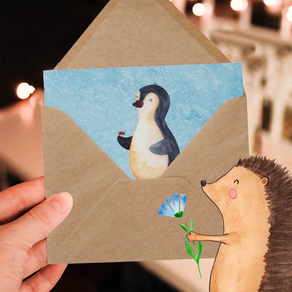 Personalisierte Deluxe Karte Pinguin Marienkäfer Personalisierte Grußkarte, Personalisiertere Klappkarte, Personalisierte Einladungskarte, Personalisierte Glückwunschkarte, Personalisierte Hochzeitskarte, Personalisierte Geburtstagskarte, Grußkarte mit Namen, Grußkarte selber drucken, Grußkarte selbst gestalten, Grußkarte mit persönlichen Nachrichten, Grußkarte als Geldgeschenk, Grußkarten personalisiert, Personalisierte Karte, Pinguin, Pinguine, Marienkäfer, Liebe, Wunder, Glück, Freude, Lebensfreude