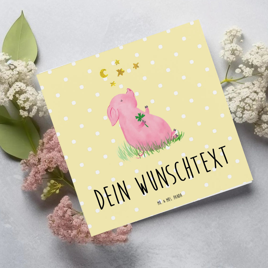 Personalisierte Deluxe Karte Schwein Glück Personalisierte Grußkarte, Personalisiertere Klappkarte, Personalisierte Einladungskarte, Personalisierte Glückwunschkarte, Personalisierte Hochzeitskarte, Personalisierte Geburtstagskarte, Grußkarte mit Namen, Grußkarte selber drucken, Grußkarte selbst gestalten, Grußkarte mit persönlichen Nachrichten, Grußkarte als Geldgeschenk, Grußkarten personalisiert, Personalisierte Karte, Tiermotive, Gute Laune, lustige Sprüche, Tiere, Glücksschwein. Glück, Schwein, Schweinchen, Sterne, Sernchen, Ziele, Träume, Motivation, Glücksbringer