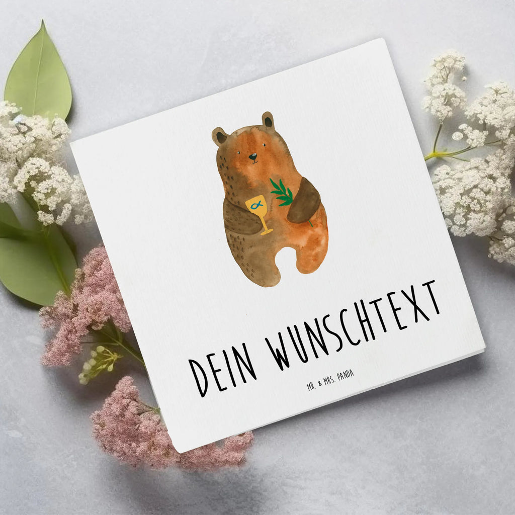 Personalisierte Deluxe Karte Bär Konfirmation Personalisierte Grußkarte, Personalisiertere Klappkarte, Personalisierte Einladungskarte, Personalisierte Glückwunschkarte, Personalisierte Hochzeitskarte, Personalisierte Geburtstagskarte, Grußkarte mit Namen, Grußkarte selber drucken, Grußkarte selbst gestalten, Grußkarte mit persönlichen Nachrichten, Grußkarte als Geldgeschenk, Grußkarten personalisiert, Personalisierte Karte, Bär, Teddy, Teddybär, Konfirmation, Kirche, evangelisch, Gottesdienst