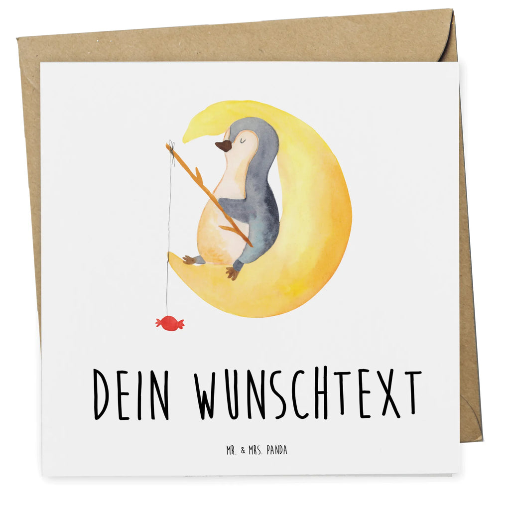 Personalisierte Deluxe Karte Pinguin Mond Personalisierte Grußkarte, Personalisiertere Klappkarte, Personalisierte Einladungskarte, Personalisierte Glückwunschkarte, Personalisierte Hochzeitskarte, Personalisierte Geburtstagskarte, Grußkarte mit Namen, Grußkarte selber drucken, Grußkarte selbst gestalten, Grußkarte mit persönlichen Nachrichten, Grußkarte als Geldgeschenk, Grußkarten personalisiert, Personalisierte Karte, Pinguin, Pinguine, Spruch, schlafen, Nachtruhe, Einschlafen, Schlafzimmer, Schlafstörungen, Gästezimmer