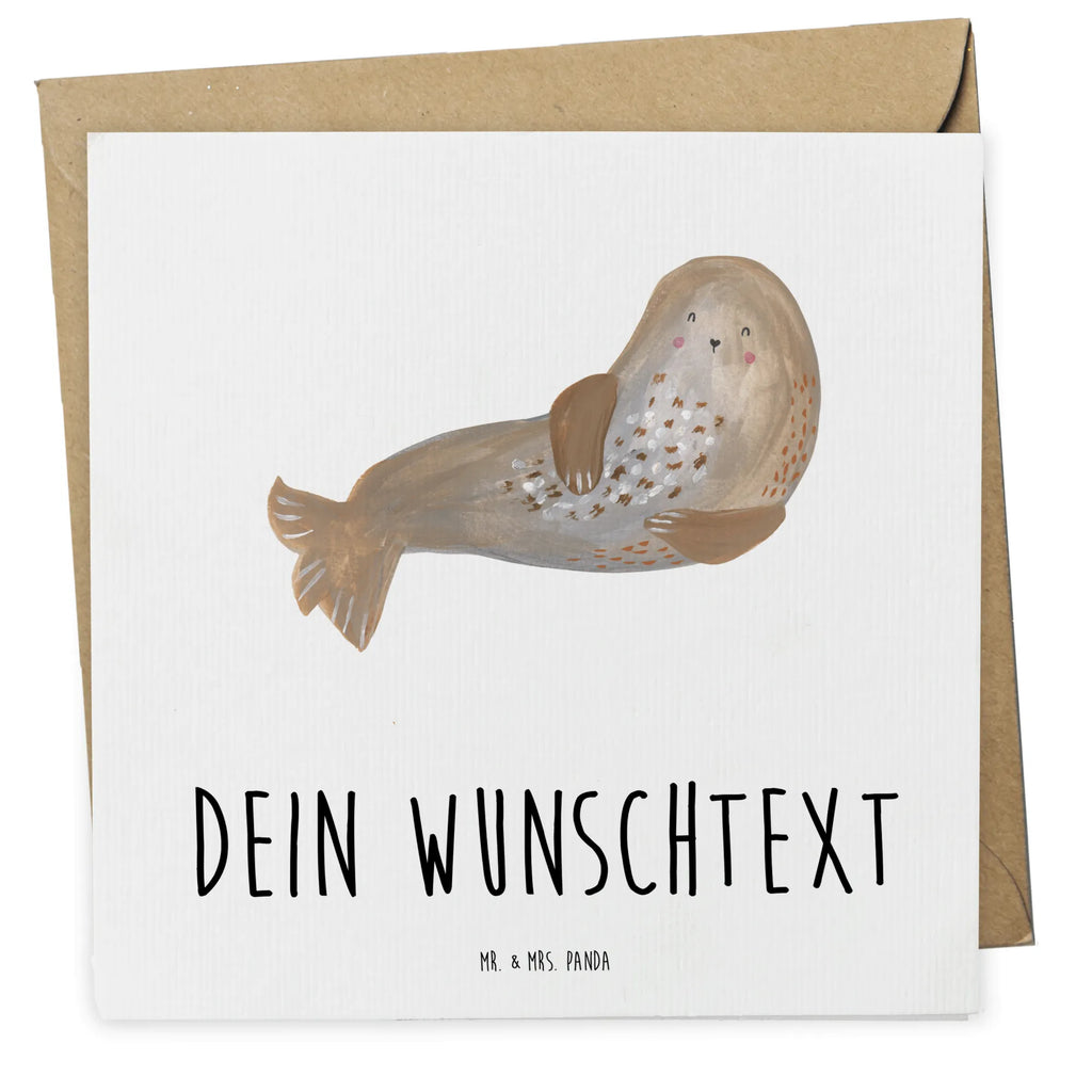 Personalisierte Deluxe Karte Robbe Lachen Personalisierte Grußkarte, Personalisiertere Klappkarte, Personalisierte Einladungskarte, Personalisierte Glückwunschkarte, Personalisierte Hochzeitskarte, Personalisierte Geburtstagskarte, Grußkarte mit Namen, Grußkarte selber drucken, Grußkarte selbst gestalten, Grußkarte mit persönlichen Nachrichten, Grußkarte als Geldgeschenk, Grußkarten personalisiert, Personalisierte Karte, Tiermotive, Gute Laune, lustige Sprüche, Tiere, Robbe, Robben, Seehund, Strand, Meerestier, Ostsee, Nordsee