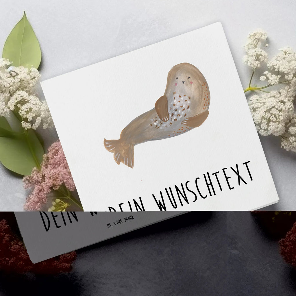 Personalisierte Deluxe Karte Robbe Lachen Personalisierte Grußkarte, Personalisiertere Klappkarte, Personalisierte Einladungskarte, Personalisierte Glückwunschkarte, Personalisierte Hochzeitskarte, Personalisierte Geburtstagskarte, Grußkarte mit Namen, Grußkarte selber drucken, Grußkarte selbst gestalten, Grußkarte mit persönlichen Nachrichten, Grußkarte als Geldgeschenk, Grußkarten personalisiert, Personalisierte Karte, Tiermotive, Gute Laune, lustige Sprüche, Tiere, Robbe, Robben, Seehund, Strand, Meerestier, Ostsee, Nordsee