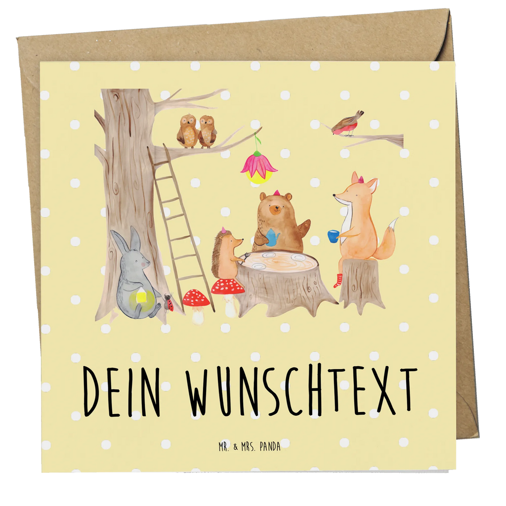 Personalisierte Deluxe Karte Waldtiere Picknick Personalisierte Grußkarte, Personalisiertere Klappkarte, Personalisierte Einladungskarte, Personalisierte Glückwunschkarte, Personalisierte Hochzeitskarte, Personalisierte Geburtstagskarte, Grußkarte mit Namen, Grußkarte selber drucken, Grußkarte selbst gestalten, Grußkarte mit persönlichen Nachrichten, Grußkarte als Geldgeschenk, Grußkarten personalisiert, Personalisierte Karte, Tiermotive, Gute Laune, lustige Sprüche, Tiere, Waldtiere, Picknick, Wald, Fuchs, Hase, Igel, Maus, Eichhörnchen