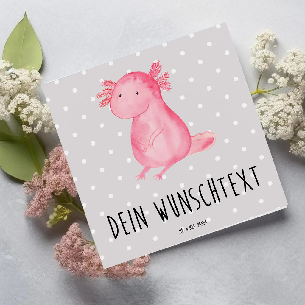 Personalisierte Deluxe Karte Axolotl null Personalisierte Grußkarte, Personalisiertere Klappkarte, Personalisierte Einladungskarte, Personalisierte Glückwunschkarte, Personalisierte Hochzeitskarte, Personalisierte Geburtstagskarte, Grußkarte mit Namen, Grußkarte selber drucken, Grußkarte selbst gestalten, Grußkarte mit persönlichen Nachrichten, Grußkarte als Geldgeschenk, Grußkarten personalisiert, Personalisierte Karte, Axolotl, Molch, Axolot, vergnügt, fröhlich, zufrieden, Lebensstil, Weisheit, Lebensweisheit, Liebe, Freundin