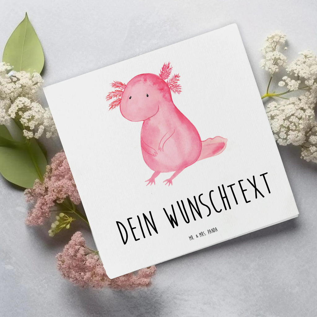 Personalisierte Deluxe Karte Axolotl null Personalisierte Grußkarte, Personalisiertere Klappkarte, Personalisierte Einladungskarte, Personalisierte Glückwunschkarte, Personalisierte Hochzeitskarte, Personalisierte Geburtstagskarte, Grußkarte mit Namen, Grußkarte selber drucken, Grußkarte selbst gestalten, Grußkarte mit persönlichen Nachrichten, Grußkarte als Geldgeschenk, Grußkarten personalisiert, Personalisierte Karte, Axolotl, Molch, Axolot, vergnügt, fröhlich, zufrieden, Lebensstil, Weisheit, Lebensweisheit, Liebe, Freundin