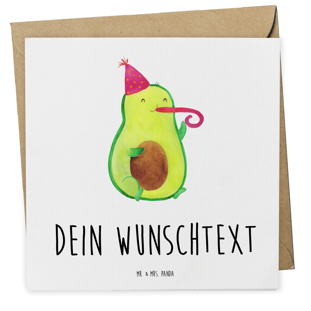 Personalisierte Deluxe Karte Avocado Feier Personalisierte Grußkarte, Personalisiertere Klappkarte, Personalisierte Einladungskarte, Personalisierte Glückwunschkarte, Personalisierte Hochzeitskarte, Personalisierte Geburtstagskarte, Grußkarte mit Namen, Grußkarte selber drucken, Grußkarte selbst gestalten, Grußkarte mit persönlichen Nachrichten, Grußkarte als Geldgeschenk, Grußkarten personalisiert, Personalisierte Karte, Avocado, Veggie, Vegan, Gesund, Party, Feierlichkeit, Feier, Fete, Geburtstag, Gute Laune, Tröte