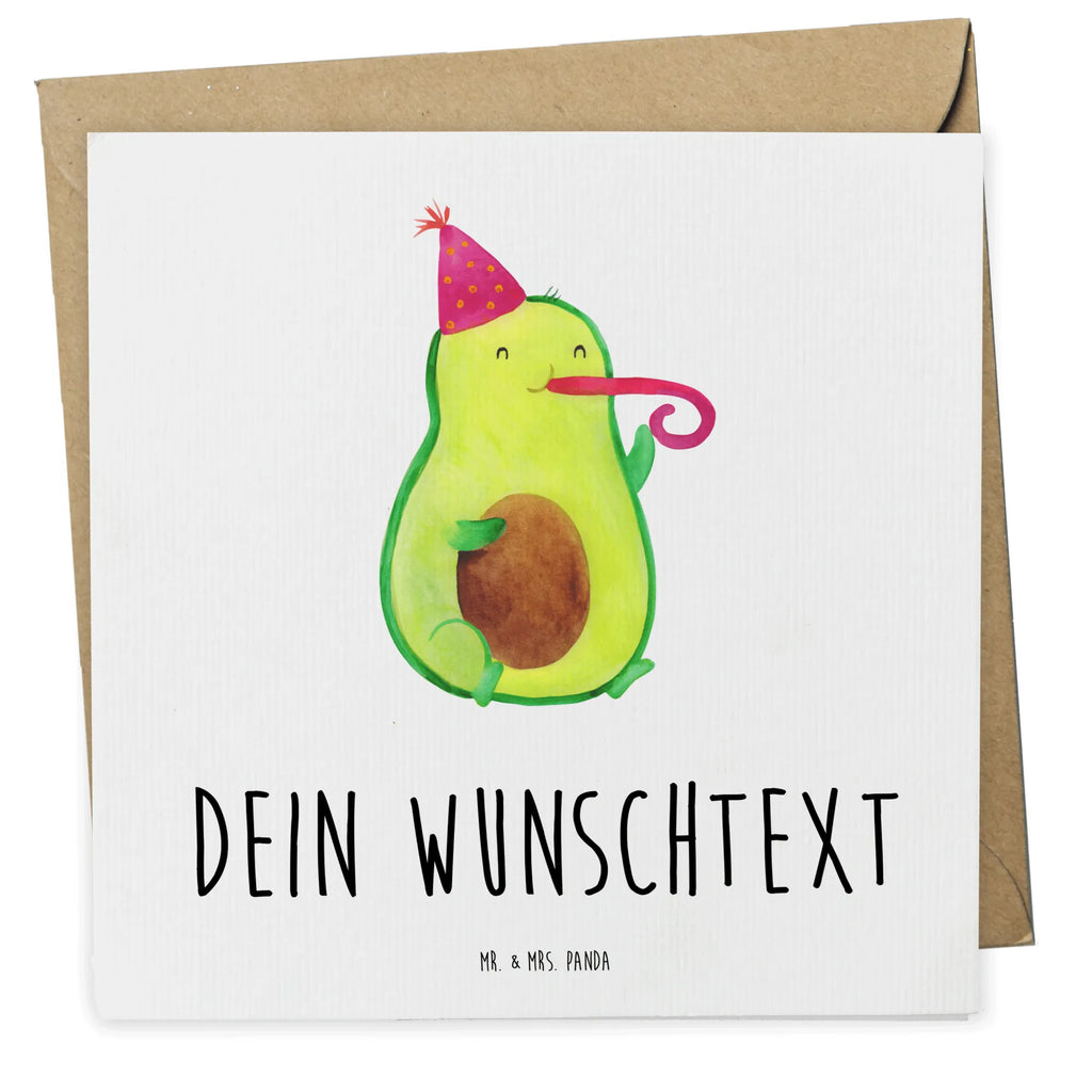 Personalisierte Deluxe Karte Avocado Feier Personalisierte Grußkarte, Personalisiertere Klappkarte, Personalisierte Einladungskarte, Personalisierte Glückwunschkarte, Personalisierte Hochzeitskarte, Personalisierte Geburtstagskarte, Grußkarte mit Namen, Grußkarte selber drucken, Grußkarte selbst gestalten, Grußkarte mit persönlichen Nachrichten, Grußkarte als Geldgeschenk, Grußkarten personalisiert, Personalisierte Karte, Avocado, Veggie, Vegan, Gesund, Party, Feierlichkeit, Feier, Fete, Geburtstag, Gute Laune, Tröte