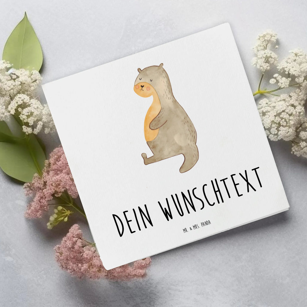 Personalisierte Deluxe Karte Otter Bauch Personalisierte Grußkarte, Personalisiertere Klappkarte, Personalisierte Einladungskarte, Personalisierte Glückwunschkarte, Personalisierte Hochzeitskarte, Personalisierte Geburtstagskarte, Grußkarte mit Namen, Grußkarte selber drucken, Grußkarte selbst gestalten, Grußkarte mit persönlichen Nachrichten, Grußkarte als Geldgeschenk, Grußkarten personalisiert, Personalisierte Karte, Otter, Fischotter, Seeotter, Otter Seeotter See Otter