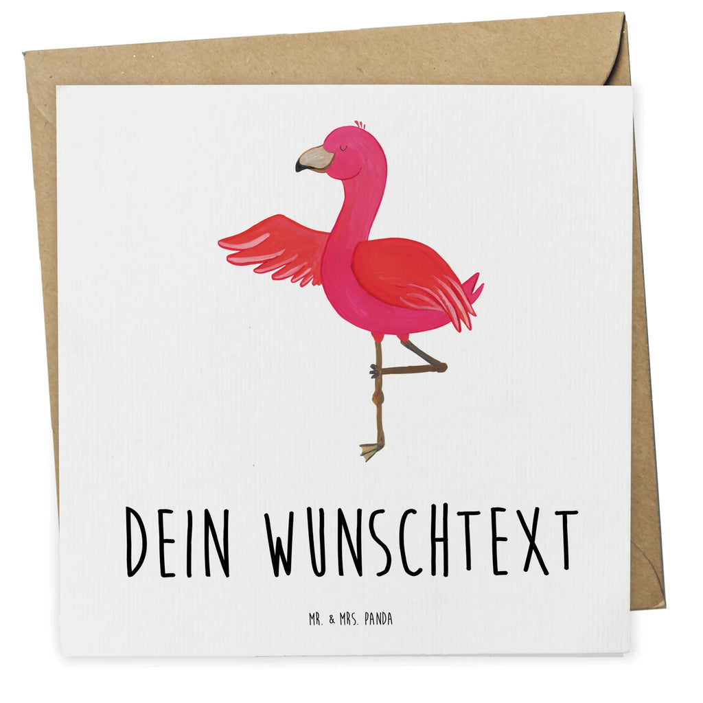 Personalisierte Deluxe Karte Flamingo Yoga Personalisierte Grußkarte, Personalisiertere Klappkarte, Personalisierte Einladungskarte, Personalisierte Glückwunschkarte, Personalisierte Hochzeitskarte, Personalisierte Geburtstagskarte, Grußkarte mit Namen, Grußkarte selber drucken, Grußkarte selbst gestalten, Grußkarte mit persönlichen Nachrichten, Grußkarte als Geldgeschenk, Grußkarten personalisiert, Personalisierte Karte, Flamingo, Vogel, Yoga, Namaste, Achtsamkeit, Yoga-Übung, Entspannung, Ärger, Aufregen, Tiefenentspannung