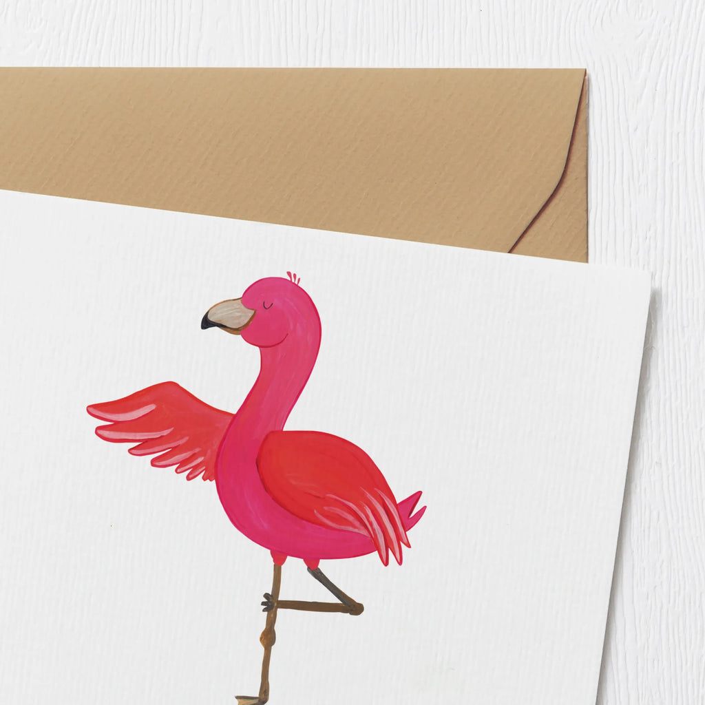 Personalisierte Deluxe Karte Flamingo Yoga Personalisierte Grußkarte, Personalisiertere Klappkarte, Personalisierte Einladungskarte, Personalisierte Glückwunschkarte, Personalisierte Hochzeitskarte, Personalisierte Geburtstagskarte, Grußkarte mit Namen, Grußkarte selber drucken, Grußkarte selbst gestalten, Grußkarte mit persönlichen Nachrichten, Grußkarte als Geldgeschenk, Grußkarten personalisiert, Personalisierte Karte, Flamingo, Vogel, Yoga, Namaste, Achtsamkeit, Yoga-Übung, Entspannung, Ärger, Aufregen, Tiefenentspannung