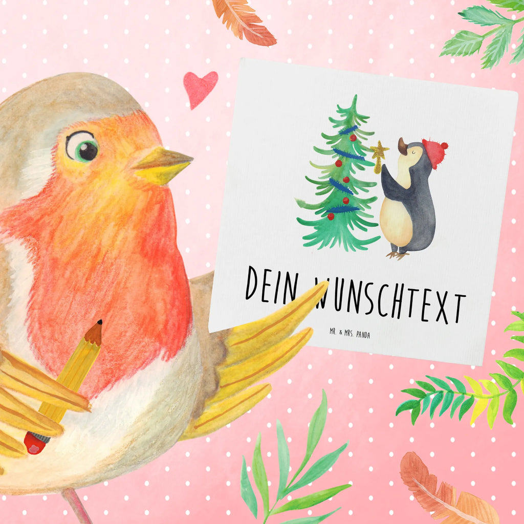 Personalisierte Deluxe Karte Pinguin Weihnachtsbaum Personalisierte Grußkarte, Personalisiertere Klappkarte, Personalisierte Einladungskarte, Personalisierte Glückwunschkarte, Personalisierte Hochzeitskarte, Personalisierte Geburtstagskarte, Grußkarte mit Namen, Grußkarte selber drucken, Grußkarte selbst gestalten, Grußkarte mit persönlichen Nachrichten, Grußkarte als Geldgeschenk, Grußkarten personalisiert, Personalisierte Karte, Winter, Weihnachten, Weihnachtsdeko, Nikolaus, Advent, Heiligabend, Wintermotiv, Pinguin