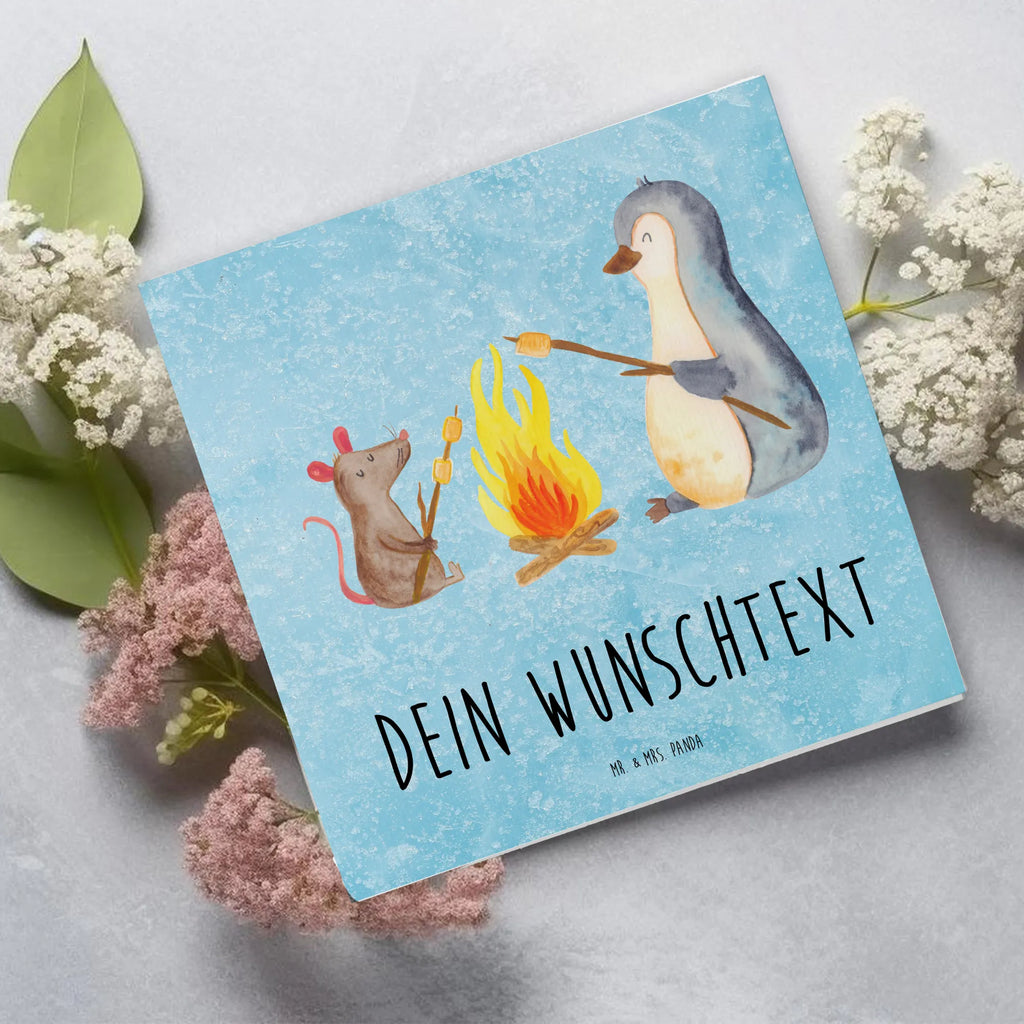 Personalisierte Deluxe Karte Pinguin Lagerfeuer Personalisierte Grußkarte, Personalisiertere Klappkarte, Personalisierte Einladungskarte, Personalisierte Glückwunschkarte, Personalisierte Hochzeitskarte, Personalisierte Geburtstagskarte, Grußkarte mit Namen, Grußkarte selber drucken, Grußkarte selbst gestalten, Grußkarte mit persönlichen Nachrichten, Grußkarte als Geldgeschenk, Grußkarten personalisiert, Personalisierte Karte, Pinguin, Maus, Pinguine, Lagerfeuer, Leben, Arbeit, Job, Motivation, Büro, Büroalltag, Lebensspruch, Lebensmotivation, Neustart, Liebe, grillen, Feuer, Marshmallows