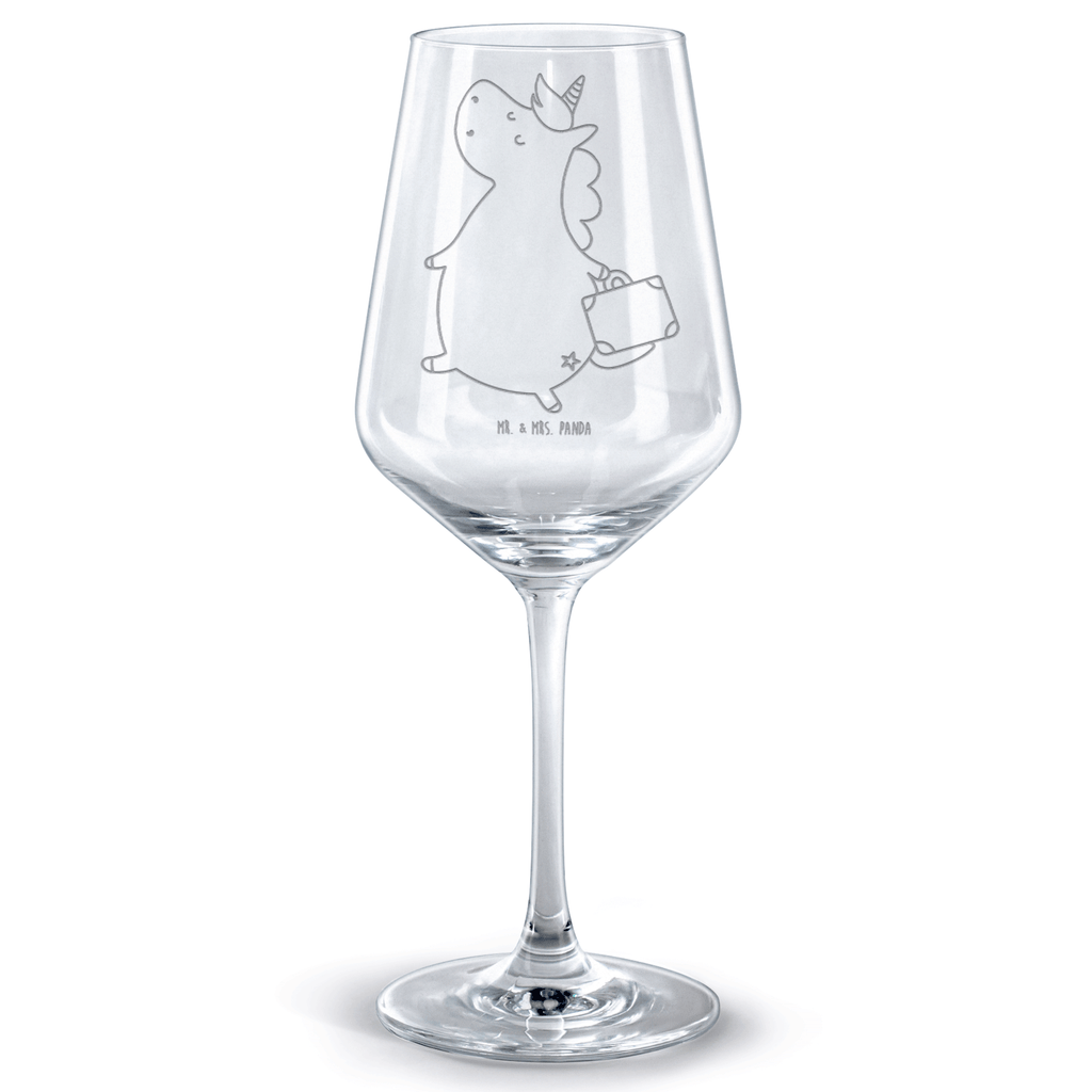 Rotwein Glas Einhorn Koffer Rotweinglas, Weinglas, Rotwein Glas, Weinglas mit Gravur, Geschenk für Weinliebhaber, Spülmaschinenfeste Weingläser, Hochwertige Weinaccessoires, Einhorn, Einhörner, Einhorn Deko, Pegasus, Unicorn, unicorn, Koffer, Verreisen, Reise, Gepäck, Abenteuer, Erwachsen, Kind, albern, Spaß, lustig, witzig