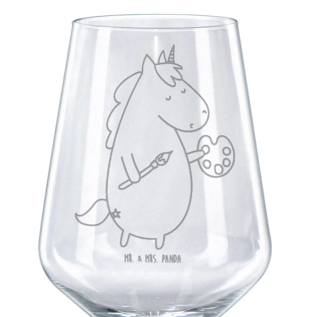 Rotwein Glas Einhorn Künstler Rotweinglas, Weinglas, Rotwein Glas, Weinglas mit Gravur, Geschenk für Weinliebhaber, Spülmaschinenfeste Weingläser, Hochwertige Weinaccessoires, Einhorn, Einhörner, Einhorn Deko, Pegasus, Unicorn, Englisch, Künstler, Artist, Malen, Zeichnen, Welt, Farbe, Stift, Pinsel, Geschenk, Maler