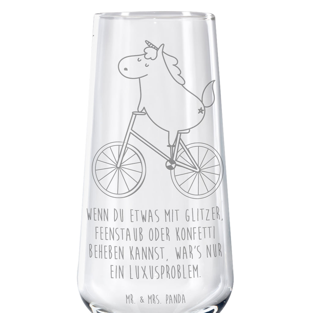 Sektglas Einhorn Radfahrer Sektglas, Sektglas mit Gravur, Spülmaschinenfeste Sektgläser, Einhorn, Einhörner, Einhorn Deko, Pegasus, Unicorn, Radfahren, Radfahrer, Rad, Bike, Feenstaub, Konfetti, Luxusproblem, Kummer, Liebeskummer