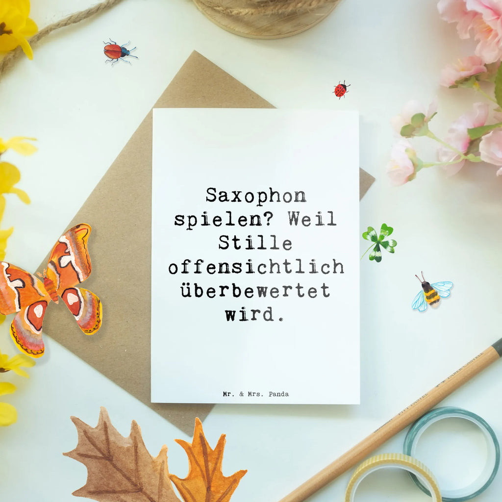 Grußkarte Spruch Saxophon Leidenschaft Grußkarte, Klappkarte, Einladungskarte, Glückwunschkarte, Hochzeitskarte, Geburtstagskarte, Karte, Ansichtskarten, Instrumente, Geschenke Musiker, Musikliebhaber