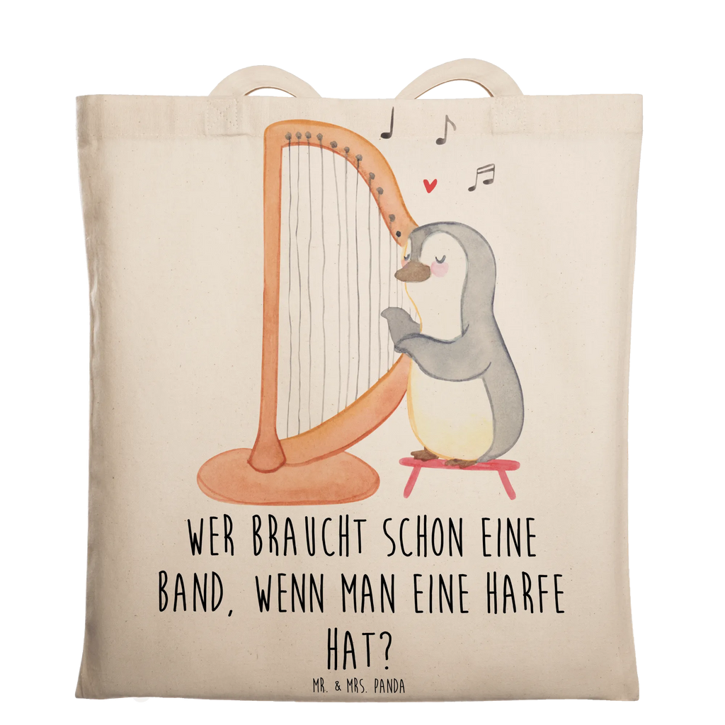 Tragetasche Wer braucht schon eine Band, wenn man eine Harfe hat? Beuteltasche, Beutel, Einkaufstasche, Jutebeutel, Stoffbeutel, Tasche, Shopper, Umhängetasche, Strandtasche, Schultertasche, Stofftasche, Tragetasche, Badetasche, Jutetasche, Einkaufstüte, Laptoptasche, Instrumente, Geschenke Musiker, Musikliebhaber