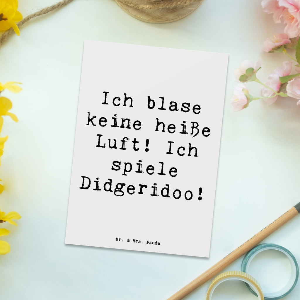 Postkarte Spruch Didgeridoo Spieler Postkarte, Karte, Geschenkkarte, Grußkarte, Einladung, Ansichtskarte, Geburtstagskarte, Einladungskarte, Dankeskarte, Ansichtskarten, Einladung Geburtstag, Einladungskarten Geburtstag, Instrumente, Geschenke Musiker, Musikliebhaber