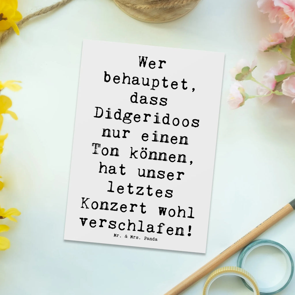 Postkarte Spruch Didgeridoo Konzert Postkarte, Karte, Geschenkkarte, Grußkarte, Einladung, Ansichtskarte, Geburtstagskarte, Einladungskarte, Dankeskarte, Ansichtskarten, Einladung Geburtstag, Einladungskarten Geburtstag, Instrumente, Geschenke Musiker, Musikliebhaber