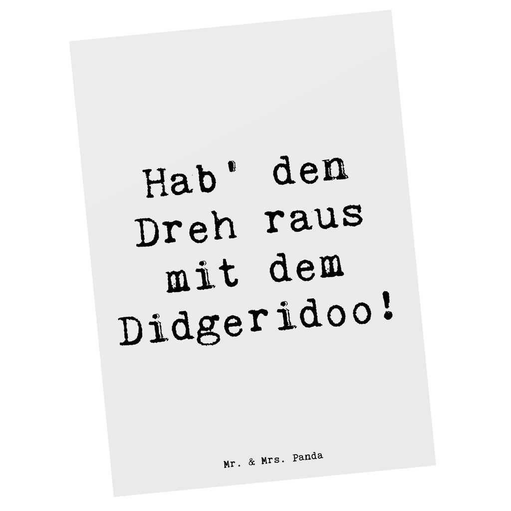 Postkarte Hab' den Dreh raus mit dem Didgeridoo! Postkarte, Karte, Geschenkkarte, Grußkarte, Einladung, Ansichtskarte, Geburtstagskarte, Einladungskarte, Dankeskarte, Ansichtskarten, Einladung Geburtstag, Einladungskarten Geburtstag, Instrumente, Geschenke Musiker, Musikliebhaber