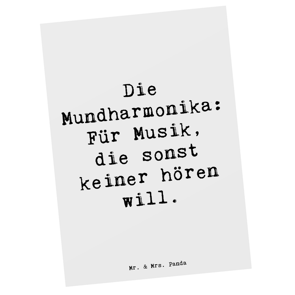 Postkarte Die Mundharmonika: Für Musik, die sonst keiner hören will. Postkarte, Karte, Geschenkkarte, Grußkarte, Einladung, Ansichtskarte, Geburtstagskarte, Einladungskarte, Dankeskarte, Ansichtskarten, Einladung Geburtstag, Einladungskarten Geburtstag, Instrumente, Geschenke Musiker, Musikliebhaber