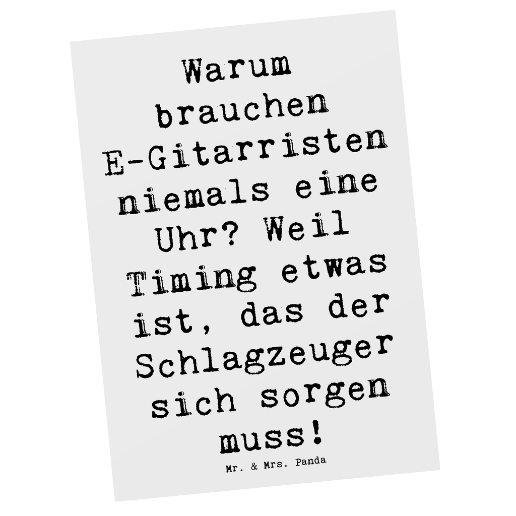 Postkarte Spruch E-Gitarre Timing Postkarte, Karte, Geschenkkarte, Grußkarte, Einladung, Ansichtskarte, Geburtstagskarte, Einladungskarte, Dankeskarte, Ansichtskarten, Einladung Geburtstag, Einladungskarten Geburtstag, Instrumente, Geschenke Musiker, Musikliebhaber