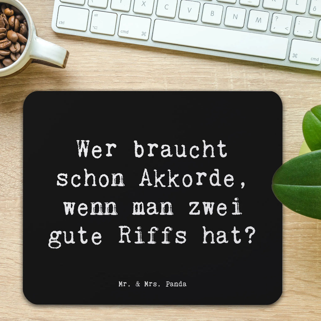 Mouse mat Saying Wer braucht schon Akkorde, wenn man zwei gute Riffs hat? Mousepad, Computer zubehör, Büroausstattung, PC Zubehör, Arbeitszimmer, Mauspad, Einzigartiges Mauspad, Designer Mauspad, Mausunterlage, Mauspad Büro, Instrumente, Geschenke Musiker, Musikliebhaber