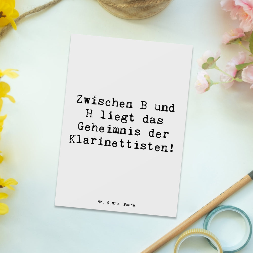 Postkarte Spruch Klarinette Geheimnis Postkarte, Karte, Geschenkkarte, Grußkarte, Einladung, Ansichtskarte, Geburtstagskarte, Einladungskarte, Dankeskarte, Ansichtskarten, Einladung Geburtstag, Einladungskarten Geburtstag, Instrumente, Geschenke Musiker, Musikliebhaber