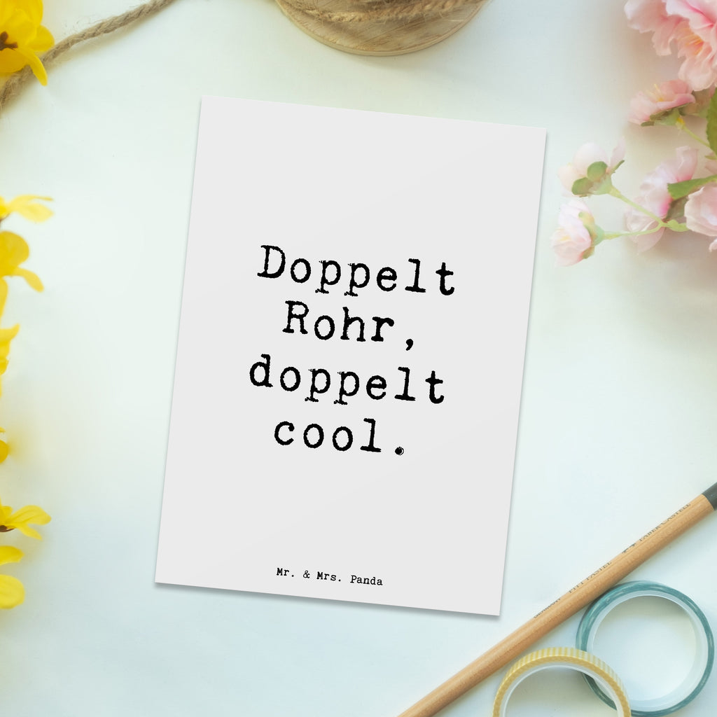 Postkarte Spruch Fagott Doppelt Cool Postkarte, Karte, Geschenkkarte, Grußkarte, Einladung, Ansichtskarte, Geburtstagskarte, Einladungskarte, Dankeskarte, Ansichtskarten, Einladung Geburtstag, Einladungskarten Geburtstag, Instrumente, Geschenke Musiker, Musikliebhaber