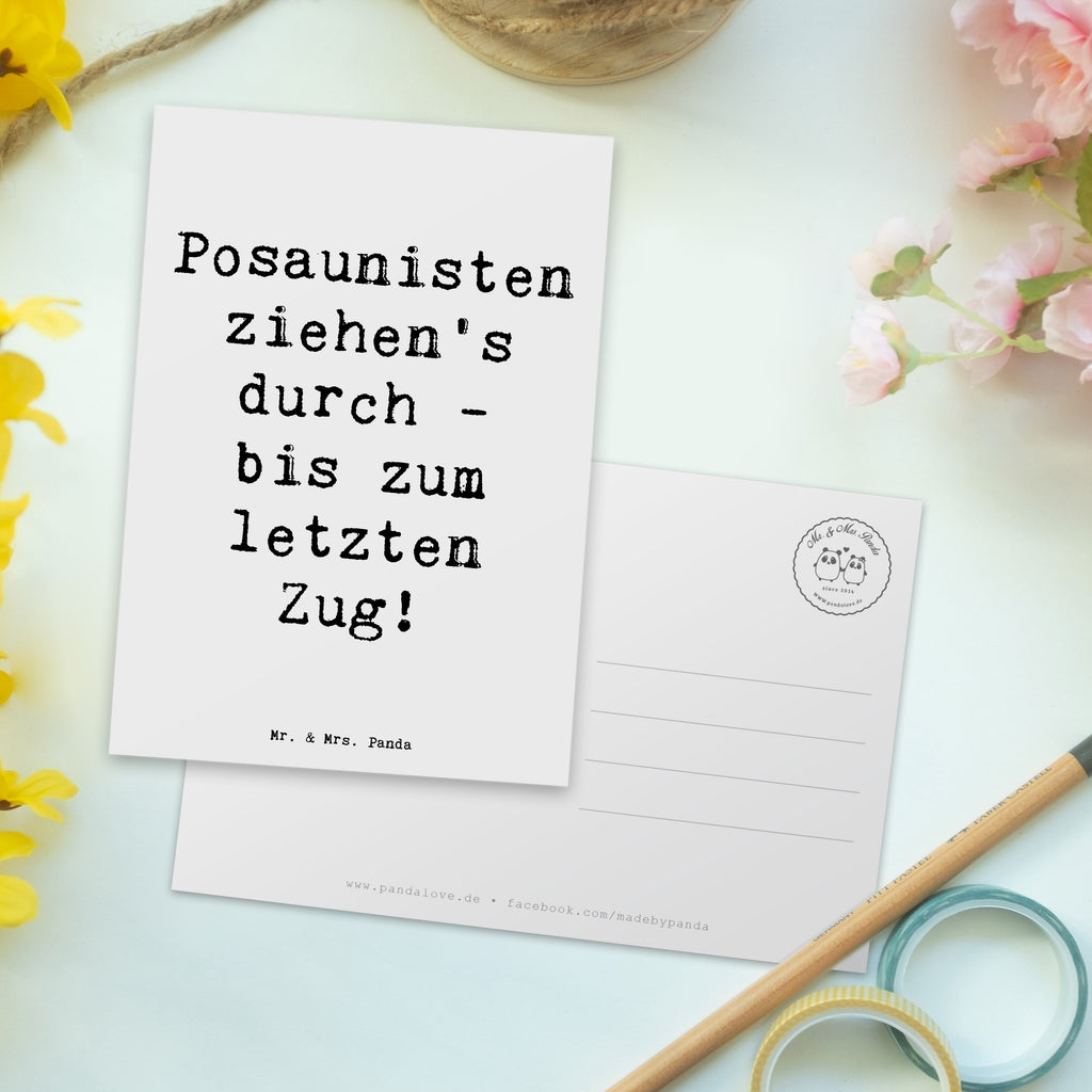 Postkarte Spruch Trombone Durchzieher Postkarte, Karte, Geschenkkarte, Grußkarte, Einladung, Ansichtskarte, Geburtstagskarte, Einladungskarte, Dankeskarte, Ansichtskarten, Einladung Geburtstag, Einladungskarten Geburtstag, Instrumente, Geschenke Musiker, Musikliebhaber