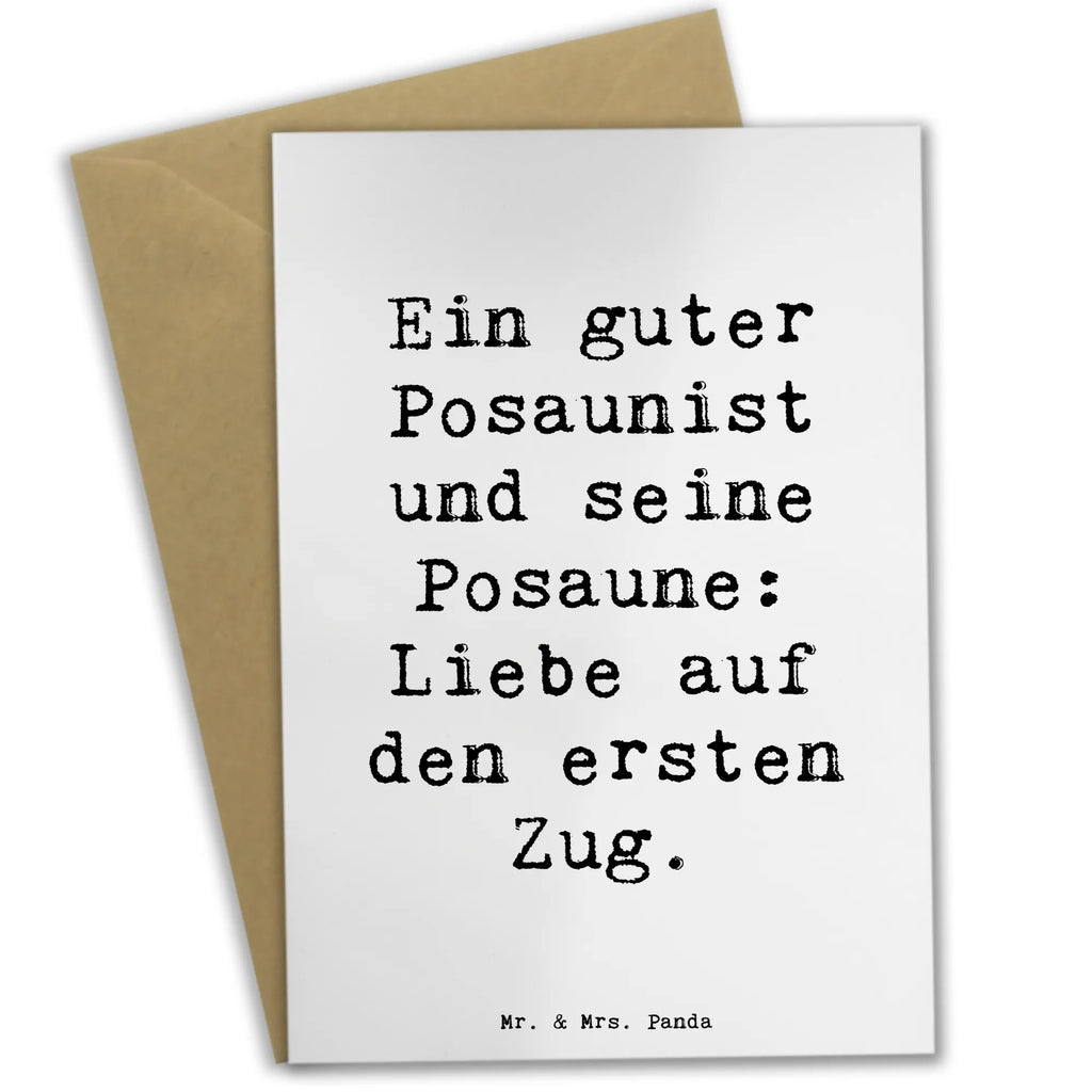 Grußkarte Spruch Posaune Liebe Grußkarte, Klappkarte, Einladungskarte, Glückwunschkarte, Hochzeitskarte, Geburtstagskarte, Karte, Ansichtskarten, Instrumente, Geschenke Musiker, Musikliebhaber