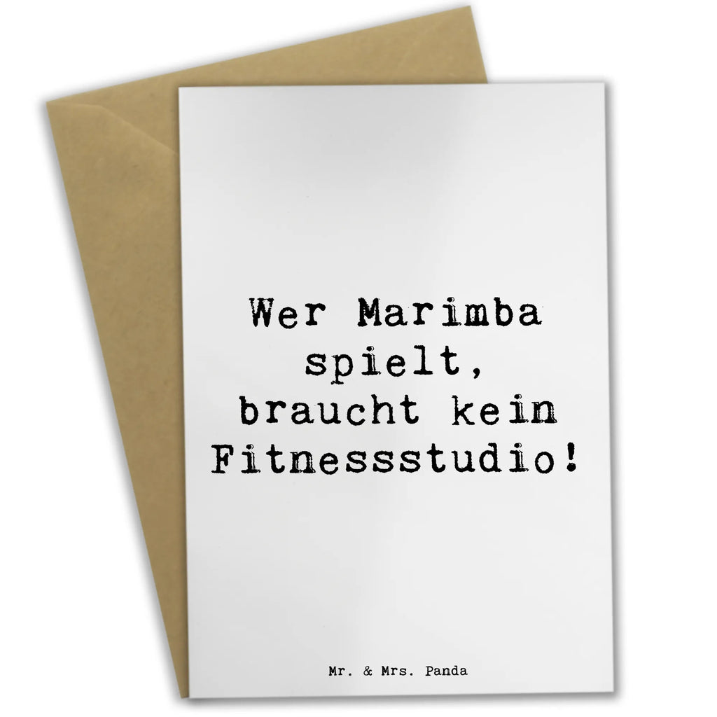 Grußkarte Spruch Marimba Fitness Grußkarte, Klappkarte, Einladungskarte, Glückwunschkarte, Hochzeitskarte, Geburtstagskarte, Karte, Ansichtskarten, Instrumente, Geschenke Musiker, Musikliebhaber