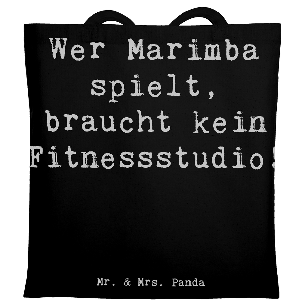 Tragetasche Wer Marimba spielt, braucht kein Fitnessstudio! Beuteltasche, Beutel, Einkaufstasche, Jutebeutel, Stoffbeutel, Tasche, Shopper, Umhängetasche, Strandtasche, Schultertasche, Stofftasche, Tragetasche, Badetasche, Jutetasche, Einkaufstüte, Laptoptasche, Instrumente, Geschenke Musiker, Musikliebhaber