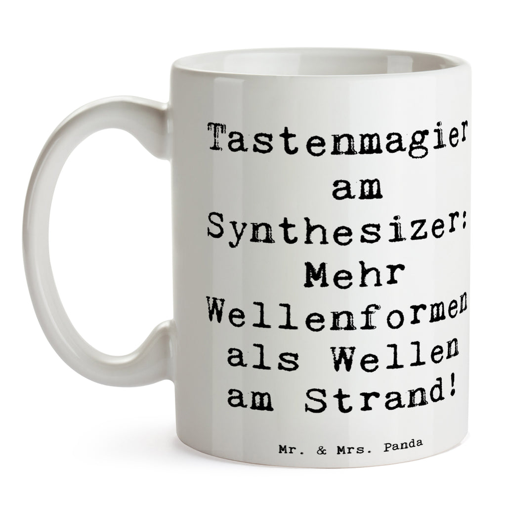 Tasse Tastenmagier am Synthesizer: Mehr Wellenformen als Wellen am Strand! Tasse, Kaffeetasse, Teetasse, Becher, Kaffeebecher, Teebecher, Keramiktasse, Porzellantasse, Büro Tasse, Geschenk Tasse, Tasse Sprüche, Tasse Motive, Kaffeetassen, Tasse bedrucken, Designer Tasse, Cappuccino Tassen, Schöne Teetassen, Instrumente, Geschenke Musiker, Musikliebhaber