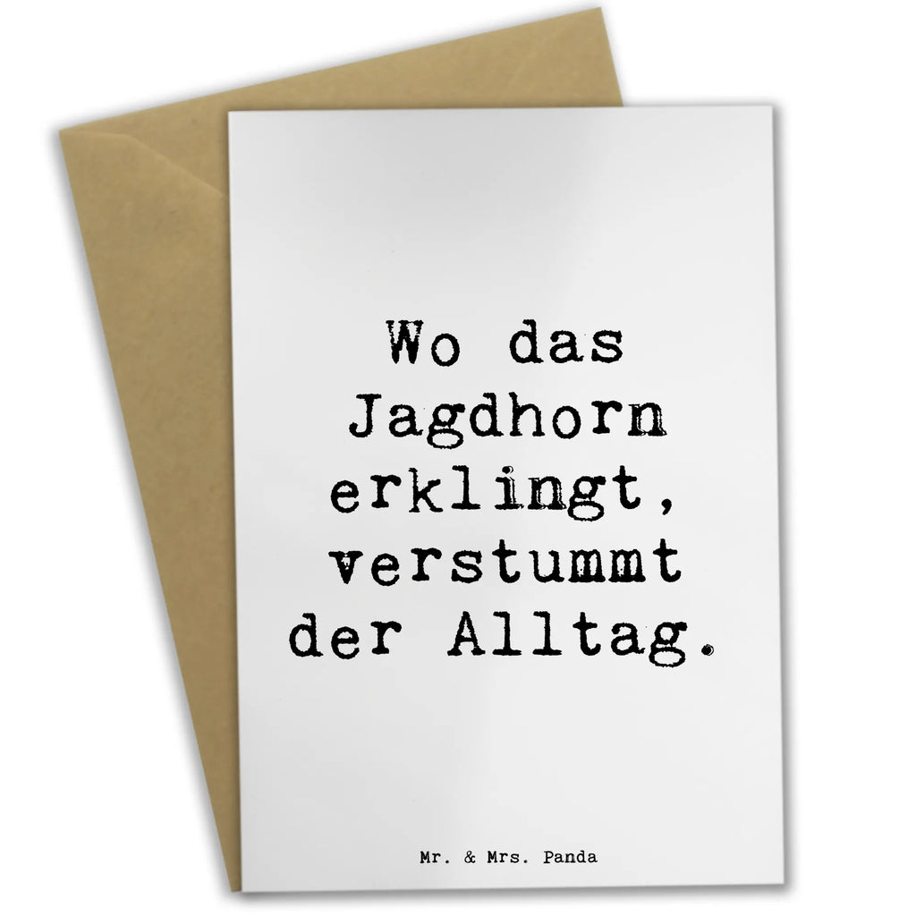 Grußkarte Spruch Jagdhorn Melodie Grußkarte, Klappkarte, Einladungskarte, Glückwunschkarte, Hochzeitskarte, Geburtstagskarte, Karte, Ansichtskarten, Instrumente, Geschenke Musiker, Musikliebhaber