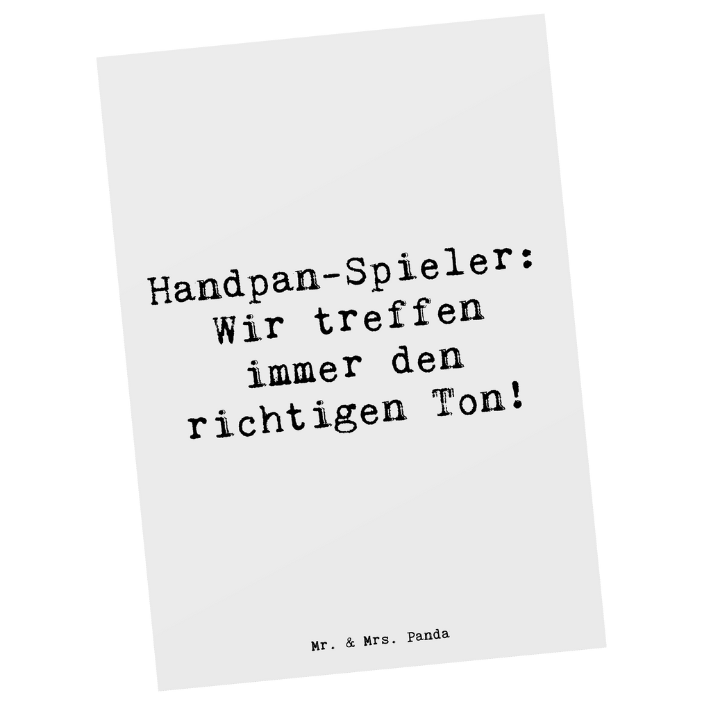 Postkarte Handpan-Spieler: Wir treffen immer den richtigen Ton! Postkarte, Karte, Geschenkkarte, Grußkarte, Einladung, Ansichtskarte, Geburtstagskarte, Einladungskarte, Dankeskarte, Instrumente, Geschenke Musiker, Musikliebhaber