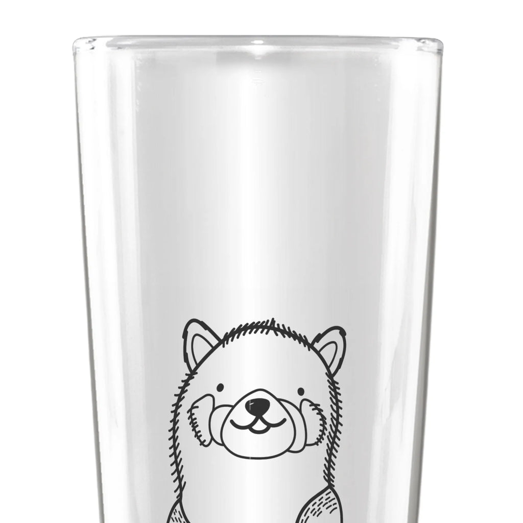 Bierglas Roter Panda Bierglas, Bier Glas, Bierkrug, Bier Krug, Vatertag, Tiermotive, Gute Laune, lustige Sprüche, Tiere, Panda, Liebe, Rot, Herz, Liebling, Lieblingsmensch