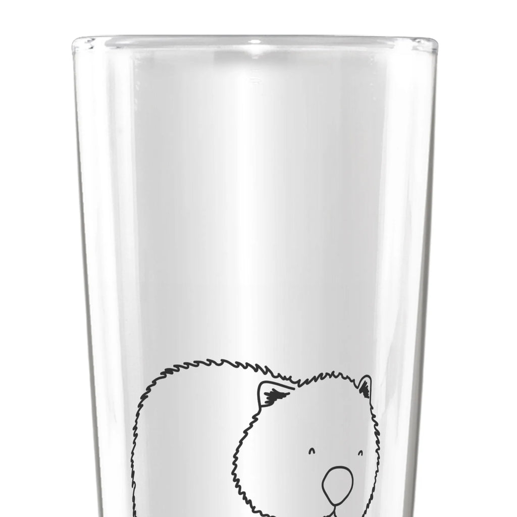 Bierglas Wombat Bierglas, Bier Glas, Bierkrug, Bier Krug, Vatertag, Tiermotive, Gute Laune, lustige Sprüche, Tiere, Wombat, Das Leben ist schön, Motivation, Spruch, Australien