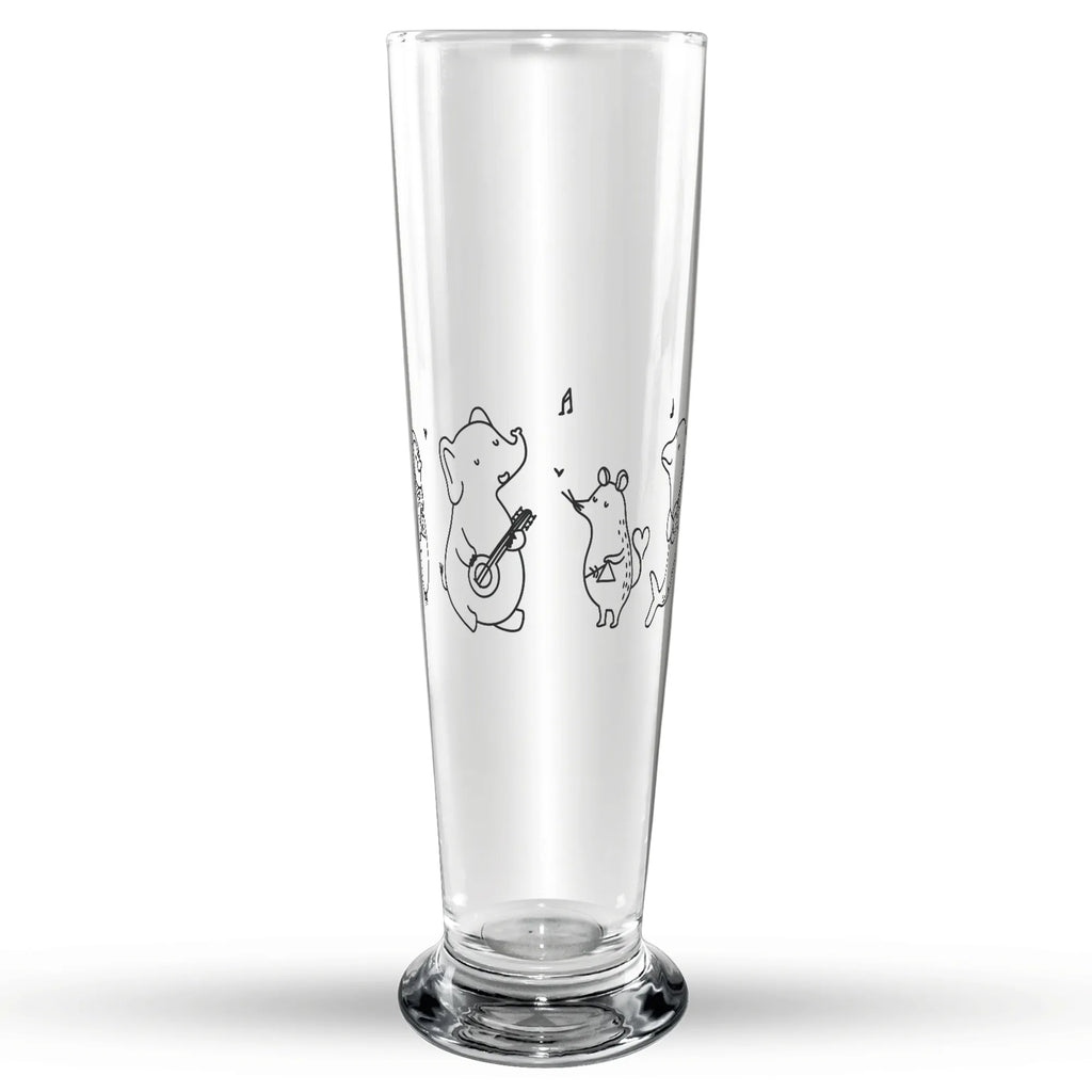 Bierglas Big Band Bierglas, Bier Glas, Bierkrug, Bier Krug, Vatertag, Tiermotive, Gute Laune, lustige Sprüche, Tiere, Hund, Pinguin, Maus, Elefant, Delfin, Gitarre, Band, Triangel, Musikanten, Musik