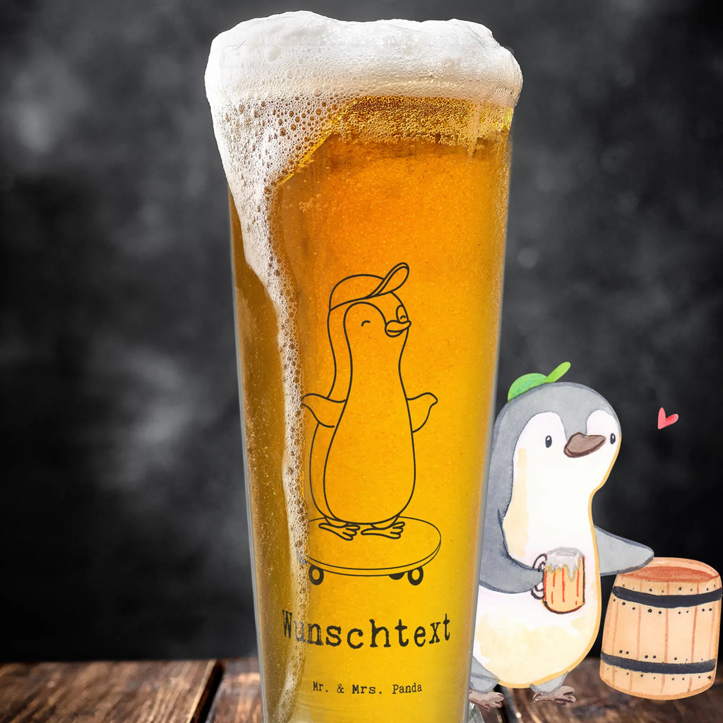 Personalisiertes Bierglas Pinguin Skateboarden Personalisiertes Bierglas, Personalisiertes Bier Glas, Personalisierter Bierkrug, Personalisierters Bier Krug, Bierglas mit Namen, Bierkrug mit Namen, Vatertag, Geschenk, Sport, Sportart, Hobby, Schenken, Danke, Dankeschön, Auszeichnung, Gewinn, Sportler, Skateboarden, Skateboard fahren, Skaten, Skateboard, Skateplatz