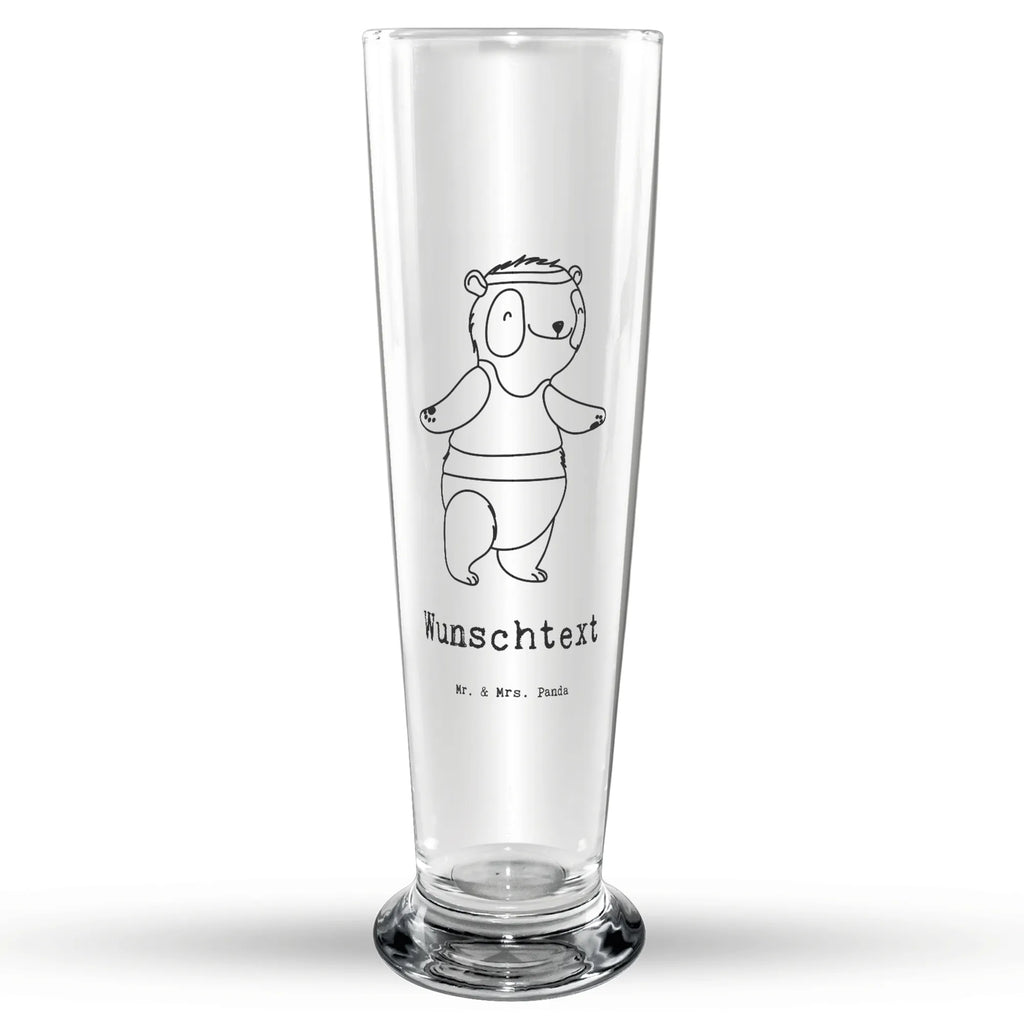 Personalisiertes Bierglas Panda Aerobic Personalisiertes Bierglas, Personalisiertes Bier Glas, Personalisierter Bierkrug, Personalisierters Bier Krug, Bierglas mit Namen, Bierkrug mit Namen, Vatertag, Geschenk, Sport, Sportart, Hobby, Schenken, Danke, Dankeschön, Auszeichnung, Gewinn, Sportler, Aerobic, Aerobic Fitness, Fitnessstudio