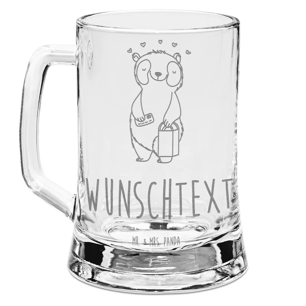 Personalisierter Gravur Bierkrug Panda Shopping Personalisierter Bierkrug, Personalisierter Bier Krug, Personalisiertes Bierkrug Glas, Bierkrug mit Namen, Bier Krug mit Namen, Bierkrug Glas mit Namen, Vatertag, Wunschtext, Wunschname, Personalisierbar, Selbst gestalten, Geschenk, Sport, Sportart, Hobby, Schenken, Danke, Dankeschön, Auszeichnung, Gewinn, Sportler, Shopping, shoppen, einkaufen