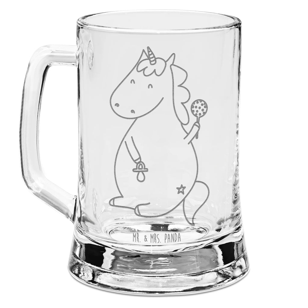 Gravur Bierkrug Einhorn Baby Bierkrug, Bier Krug, Bierkrug Glas, Vatertag, Einhorn, Einhörner, Einhorn Deko, Pegasus, Unicorn, Mutter, Geburt, Geburtstag, erstes Kind, Baby, Babyglück, Nachwuchs, Eltern, Party, Kind, Schnuller